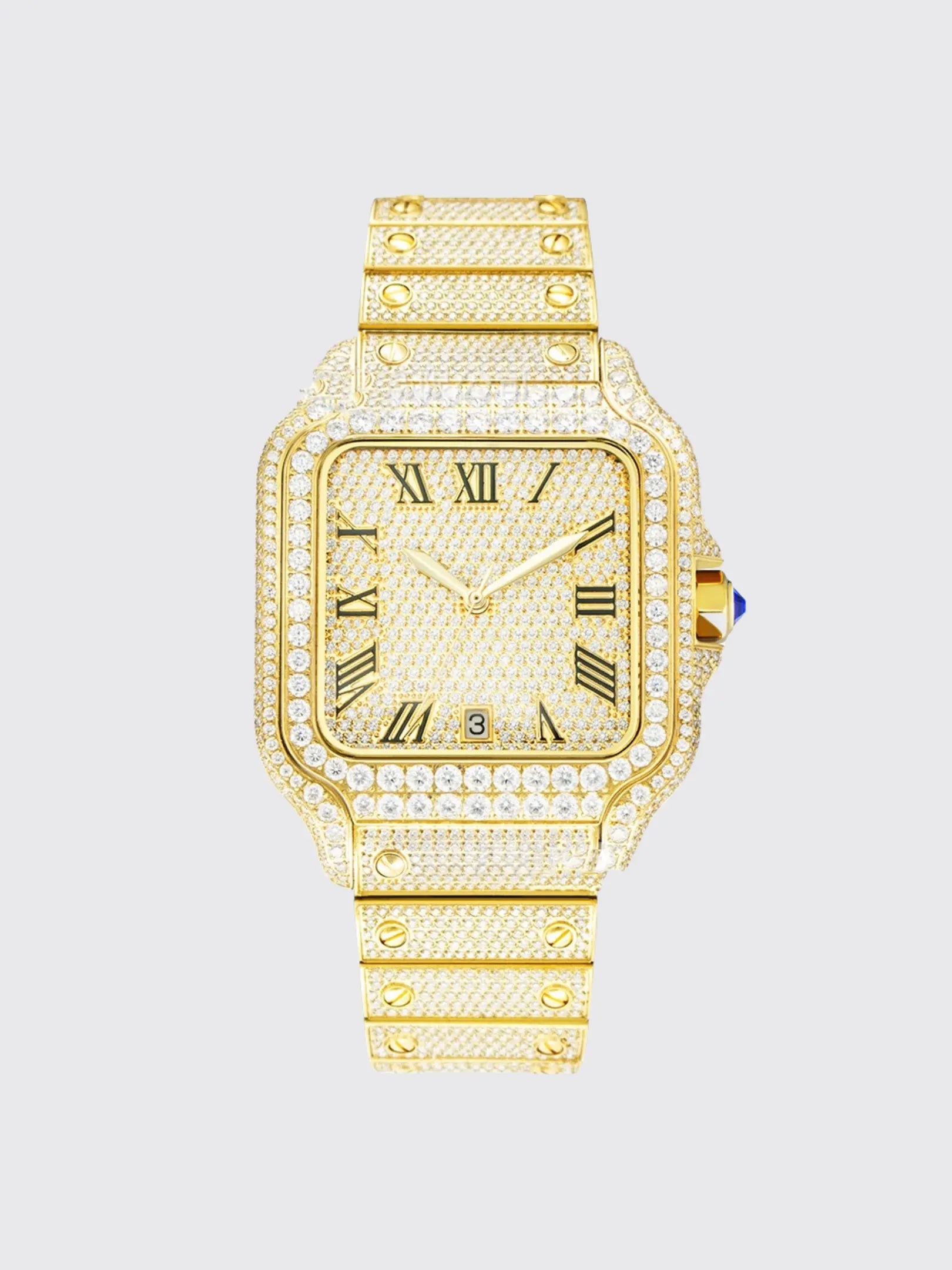 Clarity Moissanite Stainless Steel Watch