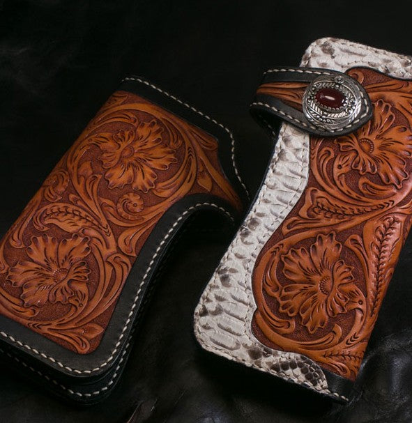 Leather Wallet For Men's Long Style