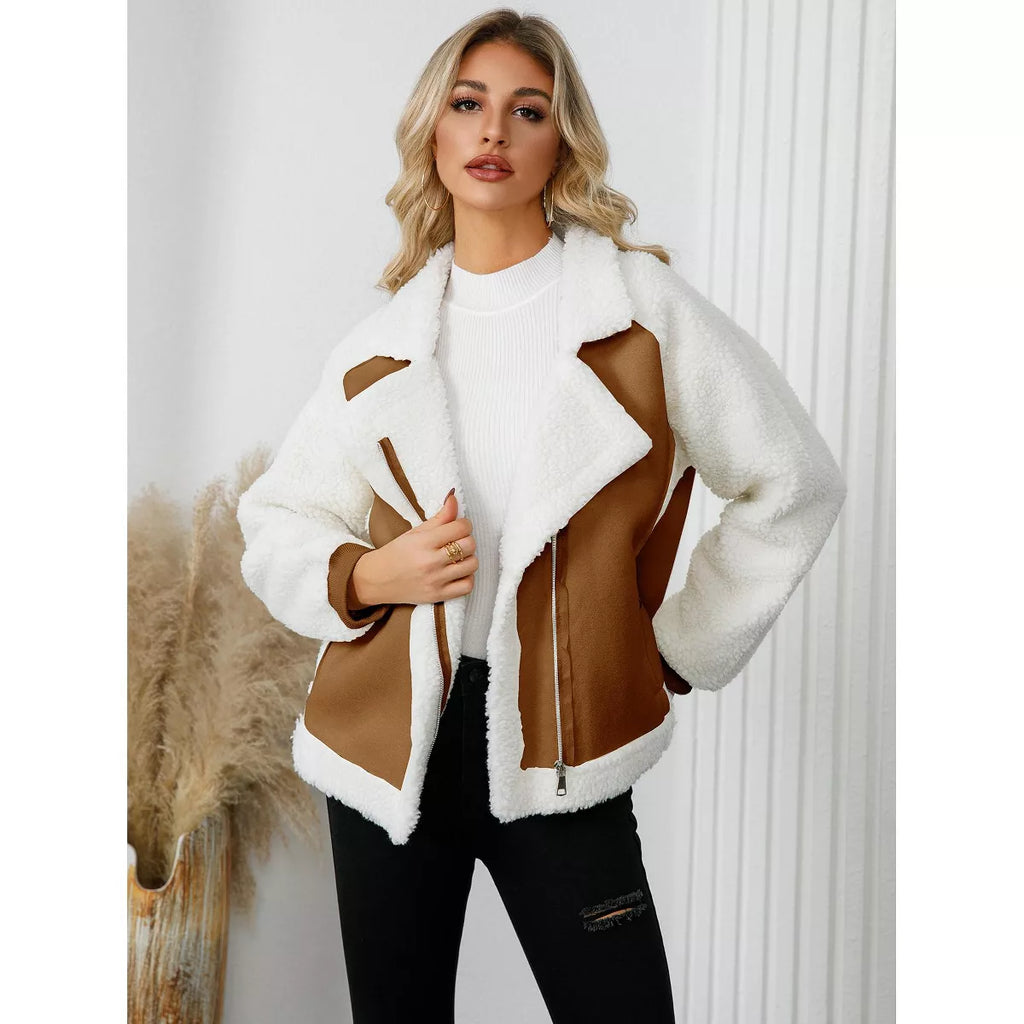 Suede Short Lamb Velvet Jacket