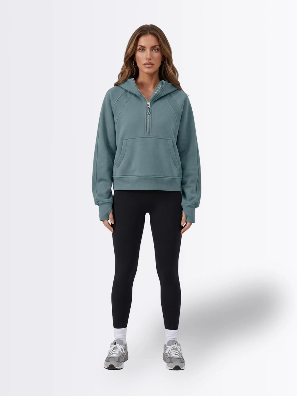Zipper Hoodie Sweatshirt With Pocket