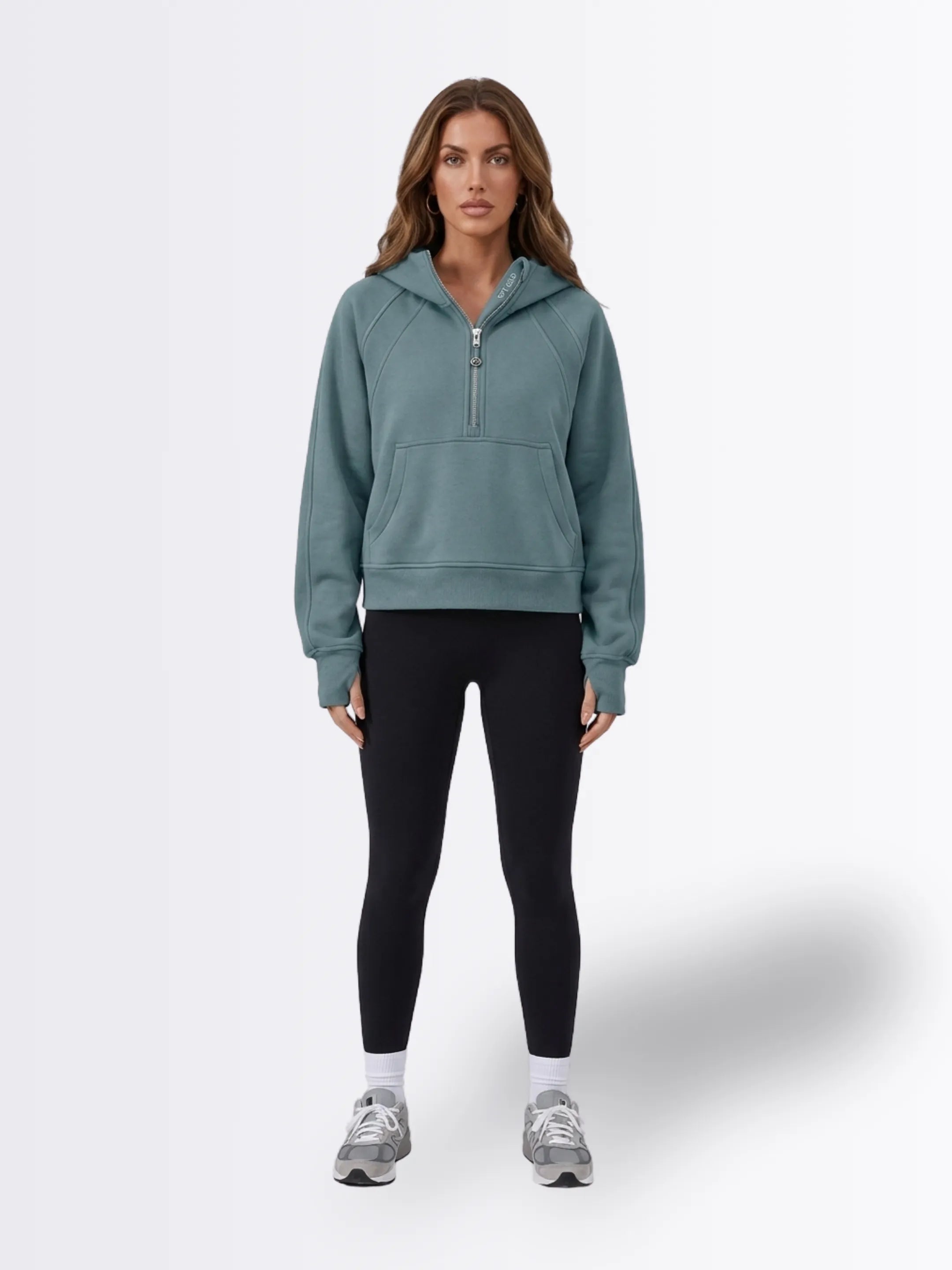 Zipper Hoodie Sweatshirt With Pocket