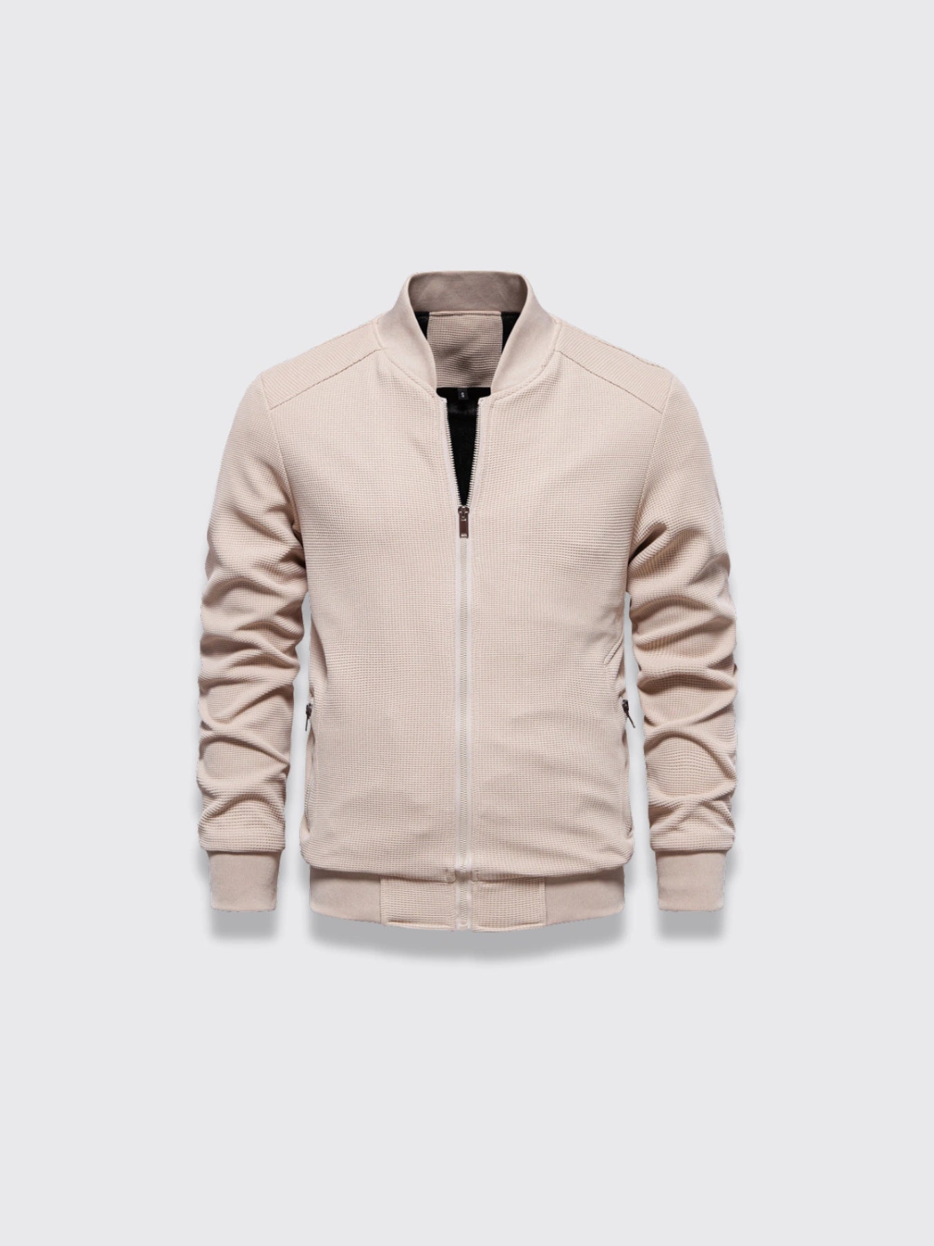 Stand Collar Solid Color Jacket