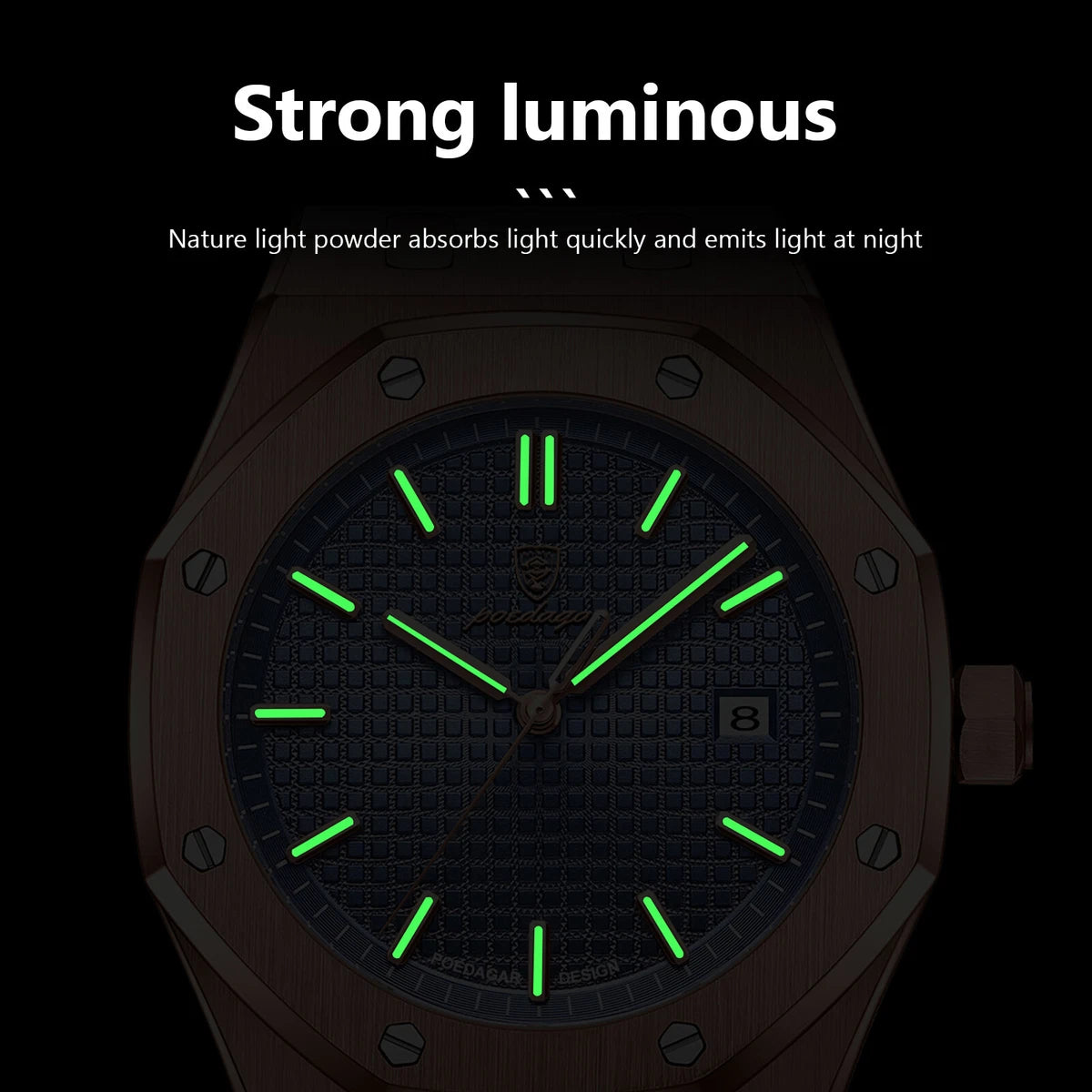 Poedagar Waterproof Calendar Watch