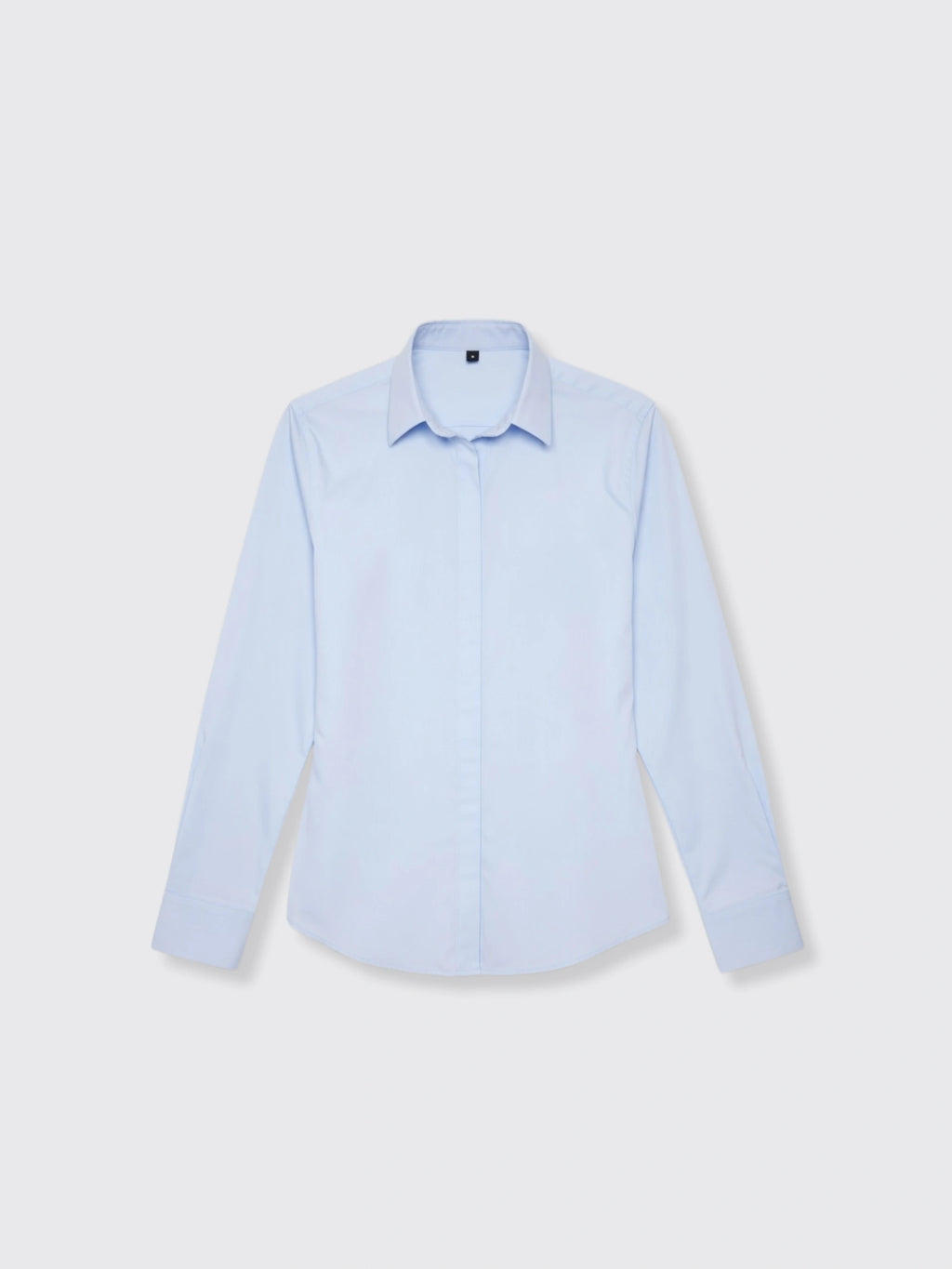 Women's Shirt Formal Casual Top Wrinkle-free Stretch Light Blue 35