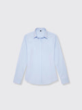 Women's Shirt Formal Casual Top Wrinkle-free Stretch Light Blue 35