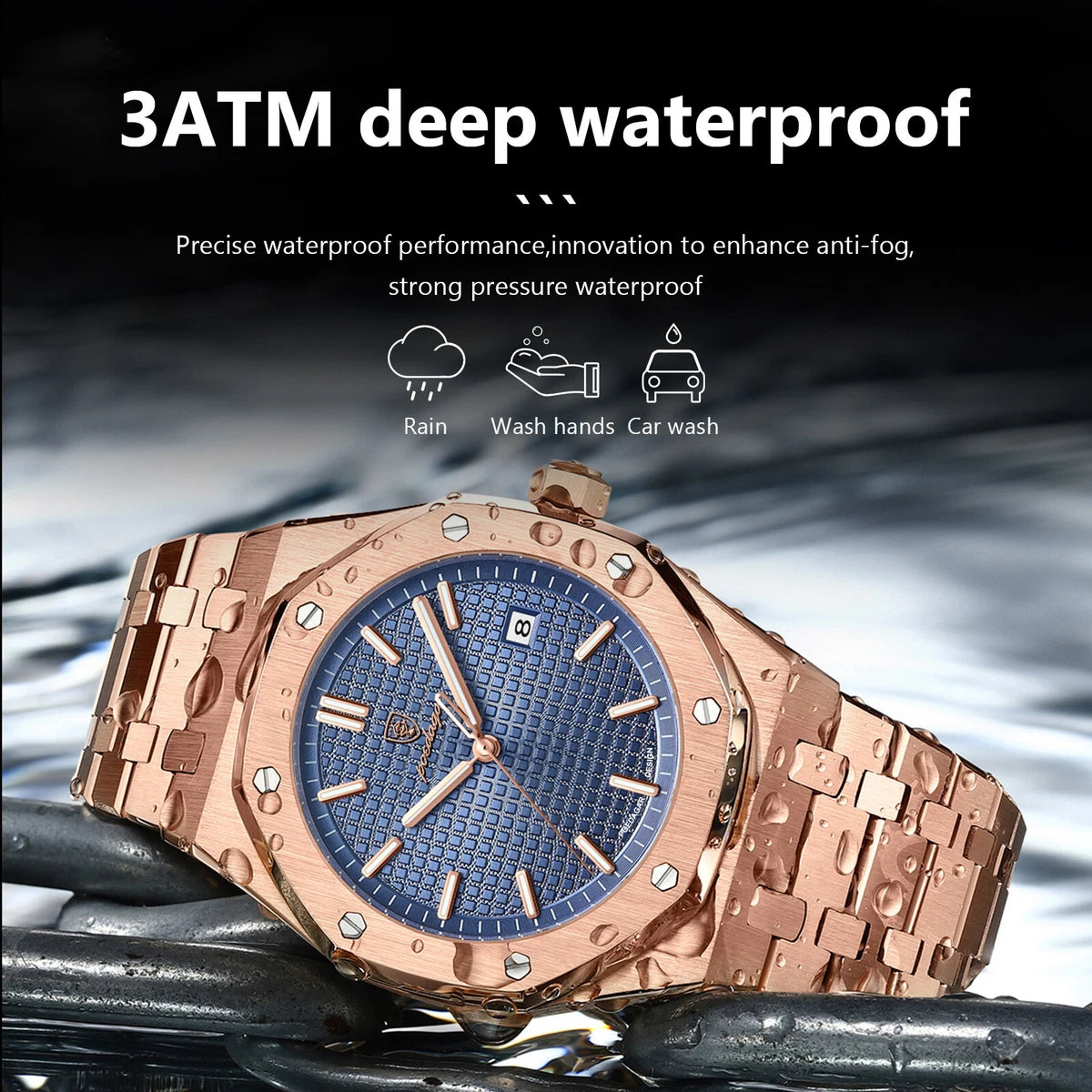 Poedagar Waterproof Calendar Watch