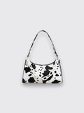 Fashionable Shoulder Bag Cow Pattern White