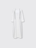 White Dress And Robe 2-piece Set With A Mesh Hijab White 2XL